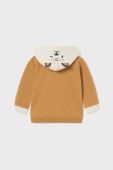 Кофта для немовлят Mayoral колір бежевий з капюшоном однотонна (3418410)