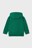 Дитяча кофта Mayoral колір зелений з капюшоном з аплікацією
