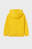 Дитяча кофта Mayoral колір жовтий з капюшоном з принтом (3413625)