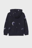 Дитяча кофта Mayoral колір синій з капюшоном візерунок