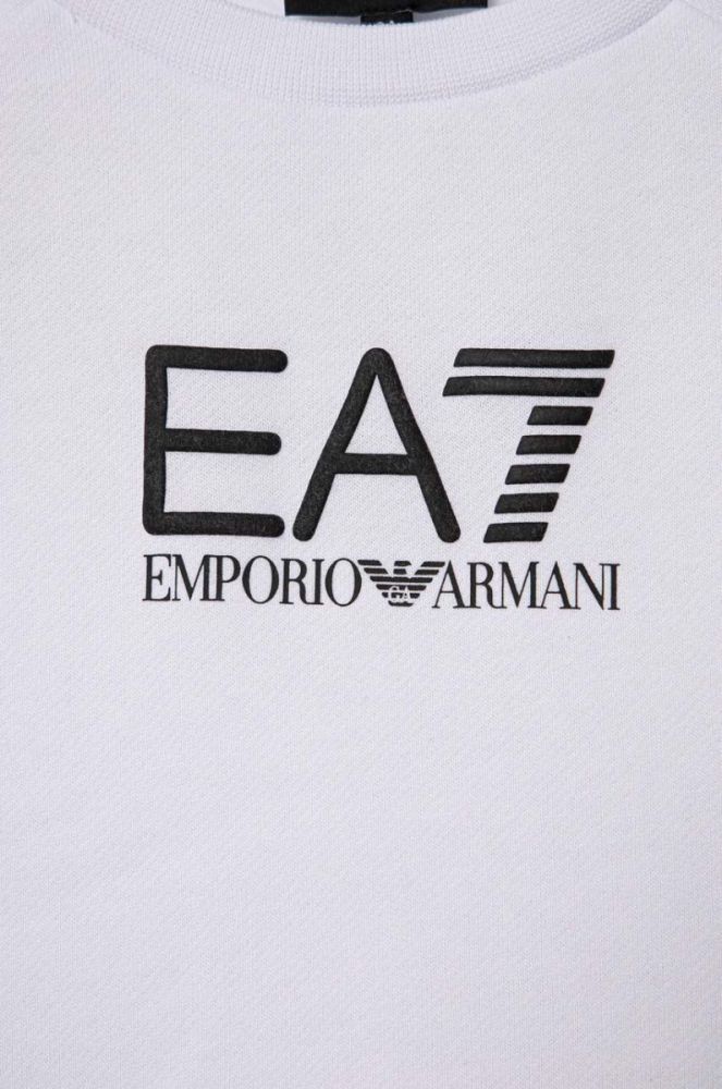 Дитяча кофта EA7 Emporio Armani колір білий з принтом (3441397) фото 3