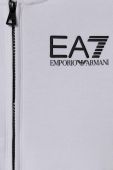 Дитяча кофта EA7 Emporio Armani колір білий з капюшоном з принтом (3393725)