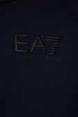 Дитяча кофта EA7 Emporio Armani колір синій з капюшоном з принтом (3393721)