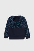 Дитяча кофта EA7 Emporio Armani колір синій з капюшоном візерунок