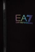 Дитяча кофта EA7 Emporio Armani колір чорний з капюшоном з принтом (3514799)