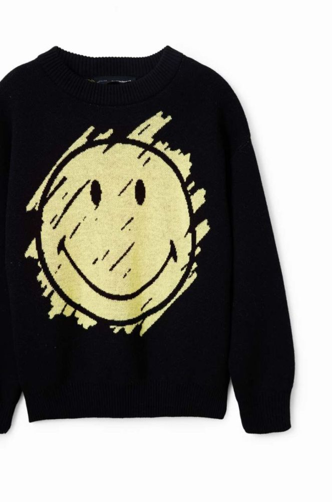 Дитяча кофта Desigual колір чорний з принтом фото 4