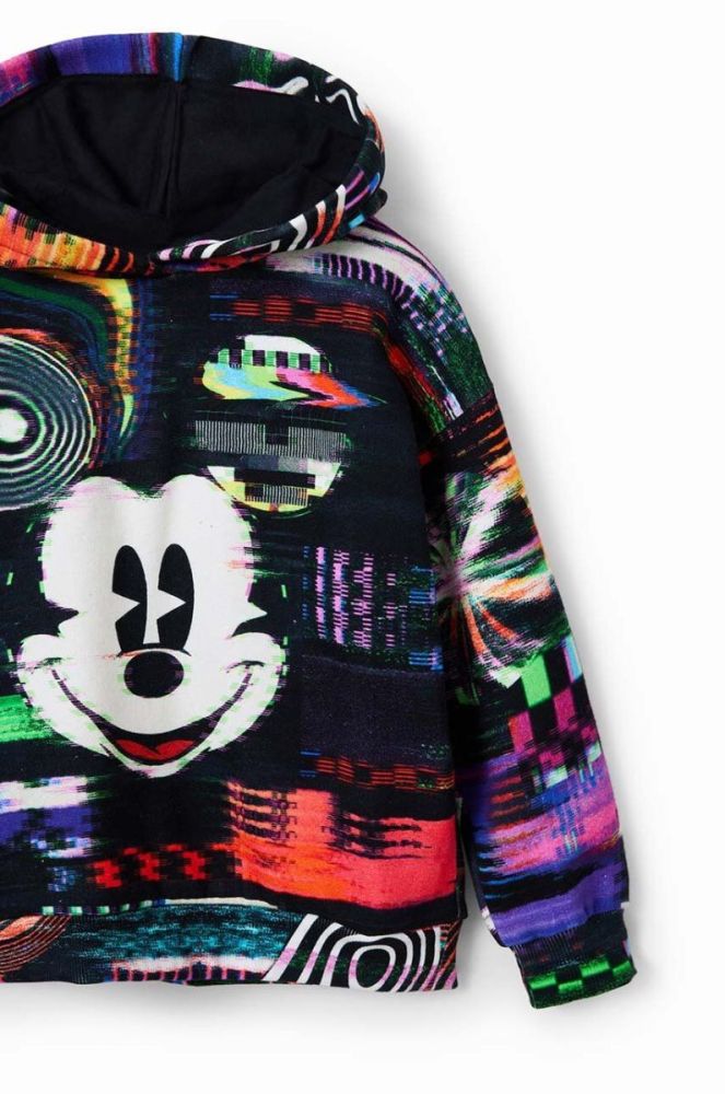 Дитяча бавовняна кофта Desigual x Disney з капюшоном візерунок колір барвистий фото 4