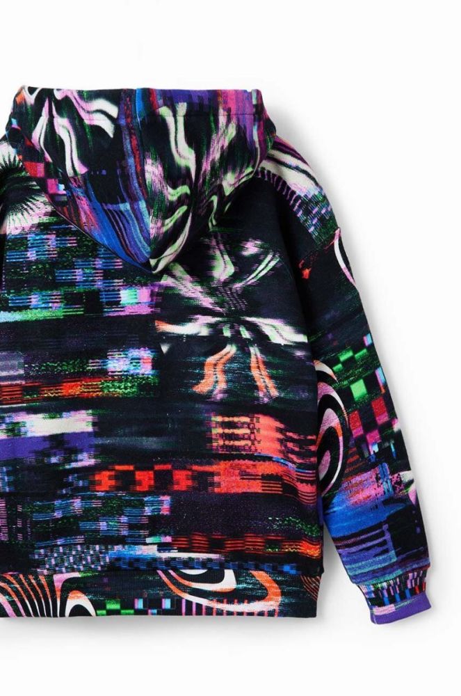 Дитяча бавовняна кофта Desigual x Disney з капюшоном візерунок колір барвистий фото 5