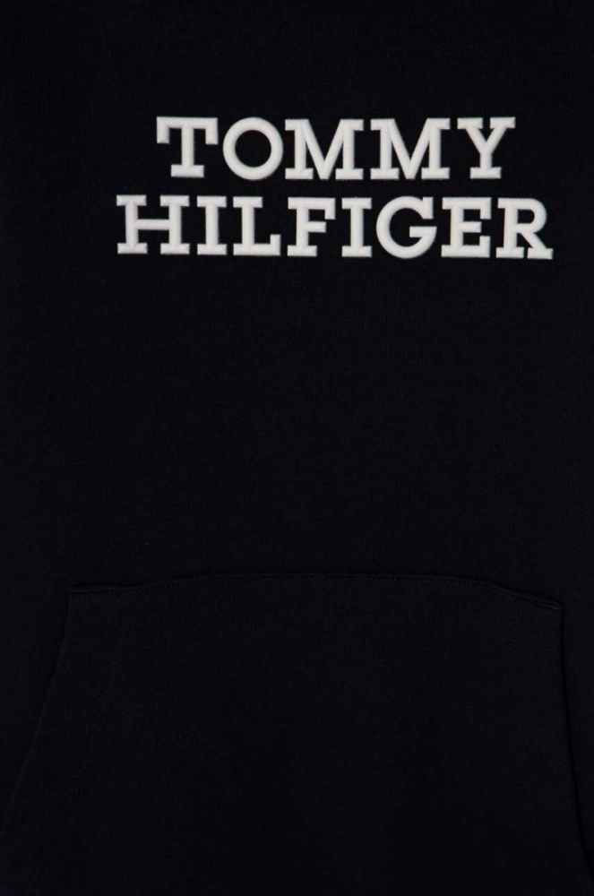 Дитяча кофта Tommy Hilfiger колір синій з капюшоном з аплікацією (3506393) фото 3