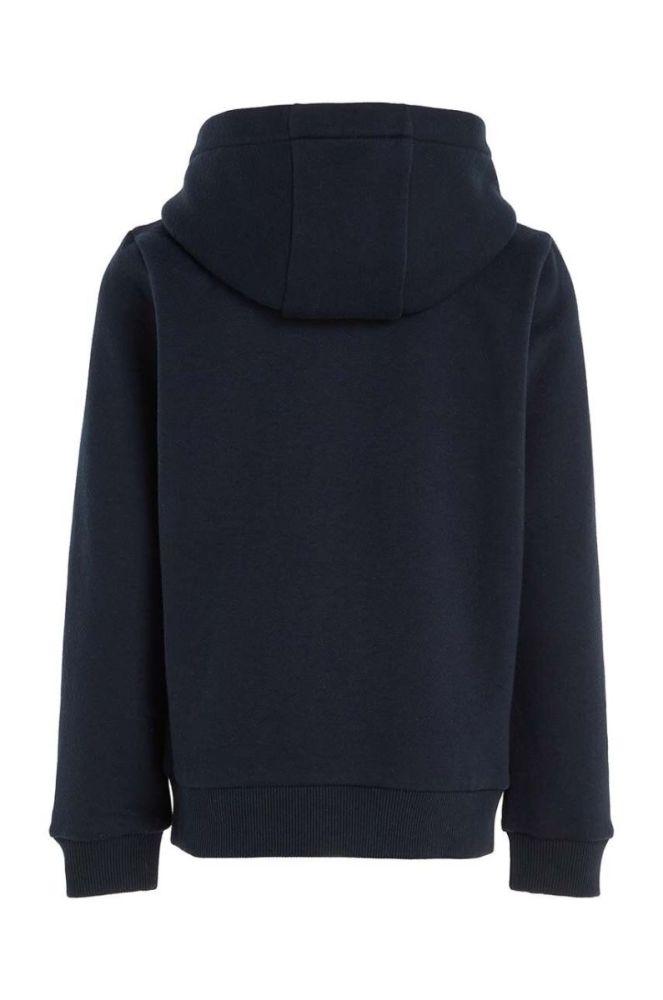 Дитяча кофта Tommy Hilfiger колір чорний з капюшоном з принтом (3485322) фото 2