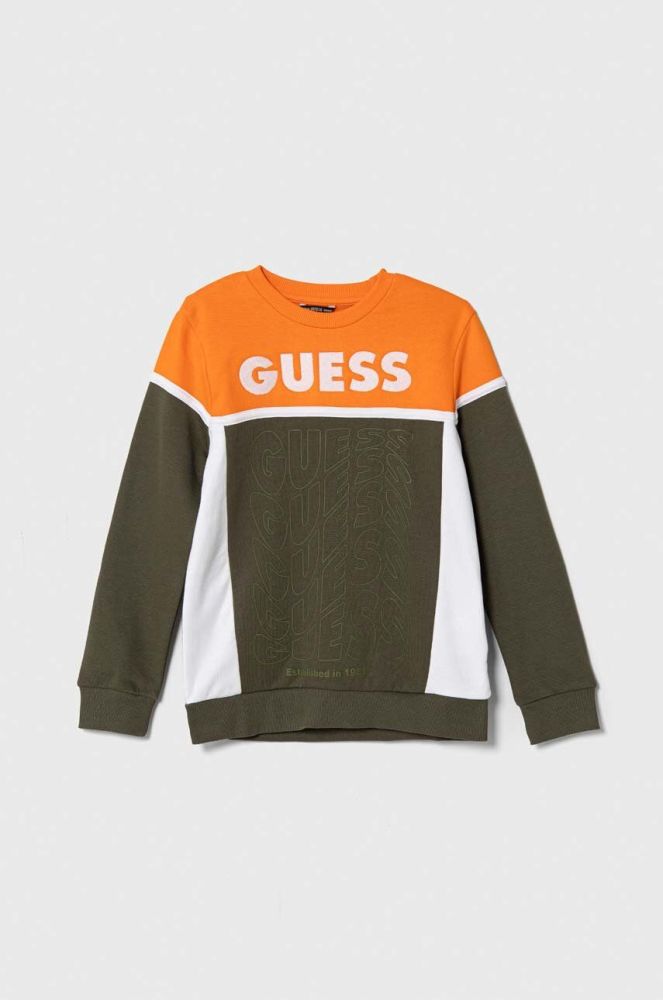 Дитяча бавовняна кофта Guess колір чорний візерунок (3527187)