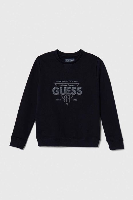 Дитяча бавовняна кофта Guess колір синій з аплікацією (3559343)