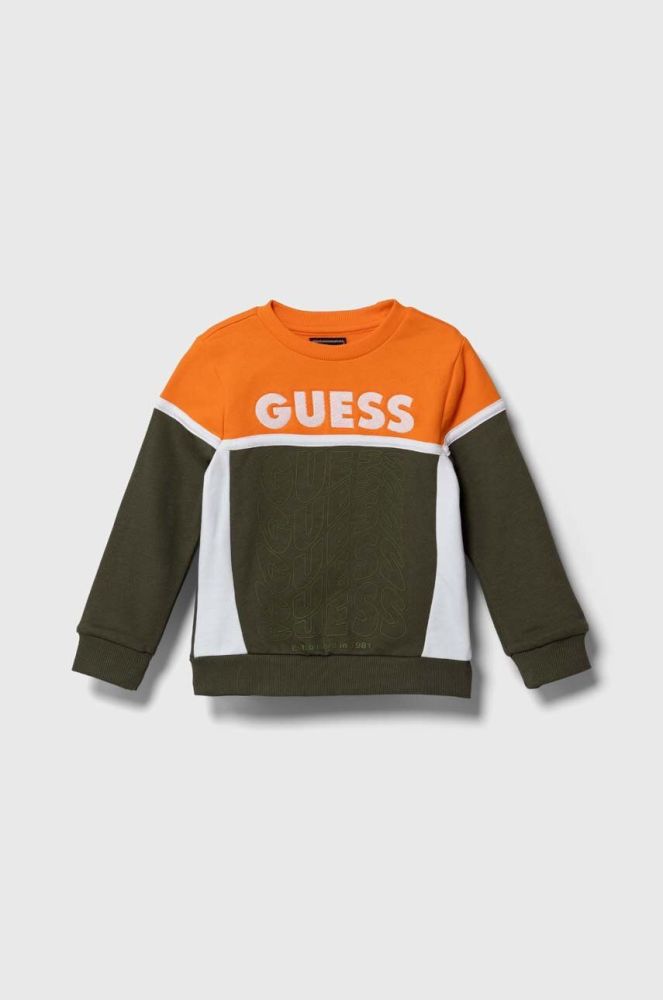 Дитяча бавовняна кофта Guess колір чорний візерунок (3527230)