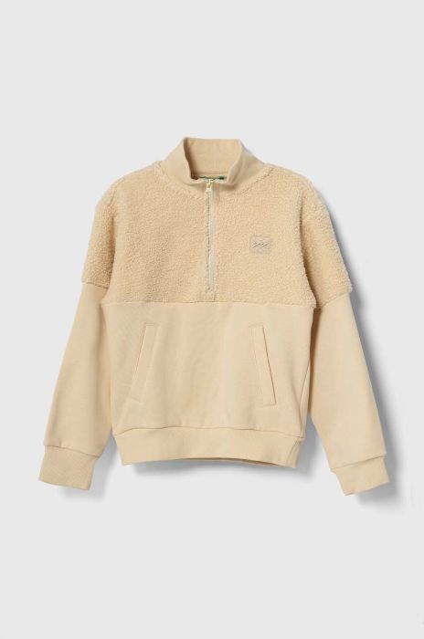 Дитяча кофта United Colors of Benetton колір бежевий однотонна (3650319)