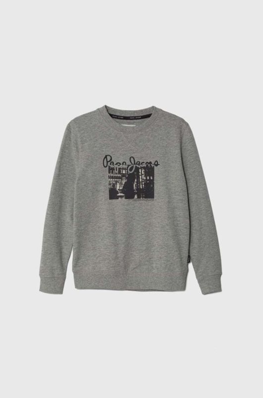 Дитяча кофта Pepe Jeans колір сірий з принтом (3601071)