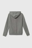 Дитяча бавовняна кофта Pepe Jeans колір сірий з капюшоном з принтом (3488856)