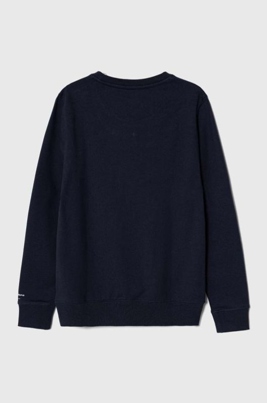 Дитяча бавовняна кофта Pepe Jeans колір синій з принтом (3485340) фото 2
