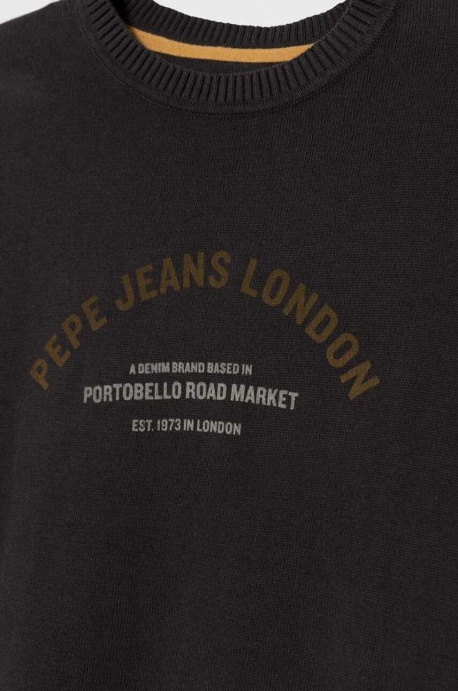 Дитячий бавовняний светр Pepe Jeans колір сірий легкий (3461650) фото 3