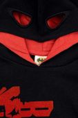 Дитяча кофта zippy колір чорний з капюшоном з принтом