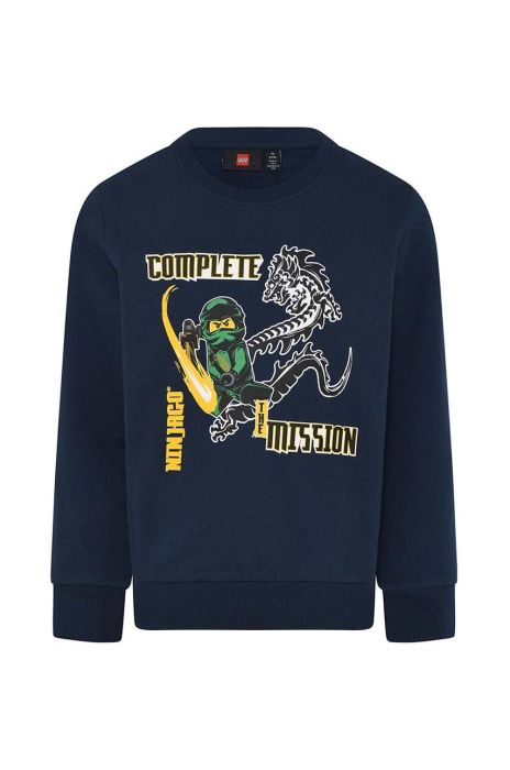 Дитяча бавовняна кофта Lego колір синій з принтом (3545698)