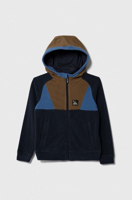 Дитяча флісова кофта Protest PRTSAIGE JR з капюшоном візерунок колір блакитний