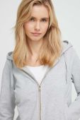 Кофта Guess жіноча колір сірий з капюшоном меланж