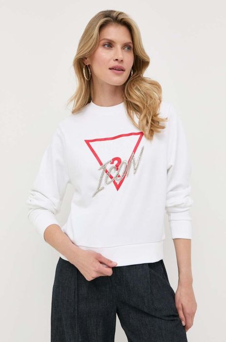 Кофта Guess жіноча колір білий з принтом (3312854)
