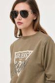 Кофта Guess жіноча колір зелений з принтом (3312869)