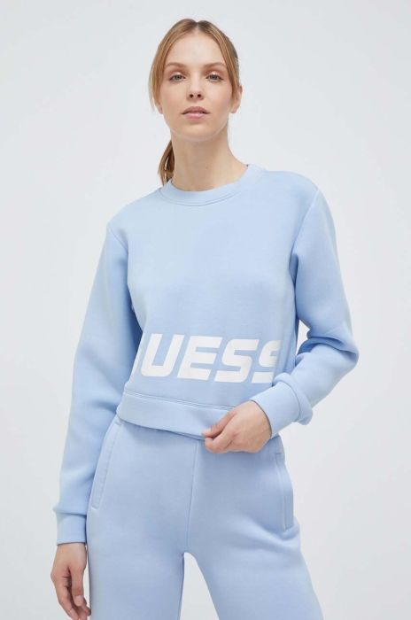 Кофта Guess жіноча  з принтом колір блакитний (3312889)