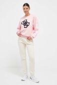 Кофта Guess жіноча колір рожевий з принтом (3365641)