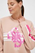 Кофта Guess жіноча колір коричневий з принтом