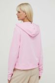 Бавовняна кофта Tommy Hilfiger жіноча колір рожевий з капюшоном однотонна