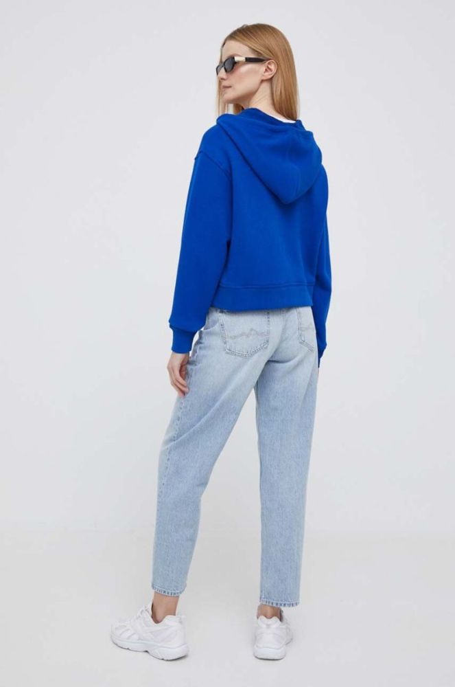 Кофта Tommy Hilfiger жіноча колір синій з капюшоном однотонна (3287937) фото 3