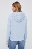 Бавовняна кофта Tommy Hilfiger жіноча з капюшоном з аплікацією колір блакитний (3316053)