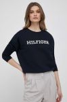 Бавовняна кофта Tommy Hilfiger жіноча колір синій з аплікацією (3268711) Бавовняна кофта Tommy Hilfiger жіноча колір синій з аплікацією (3268711)