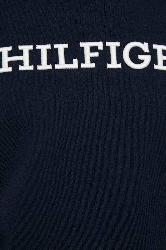 Бавовняна кофта Tommy Hilfiger жіноча колір синій з аплікацією (3268711) фото 5
