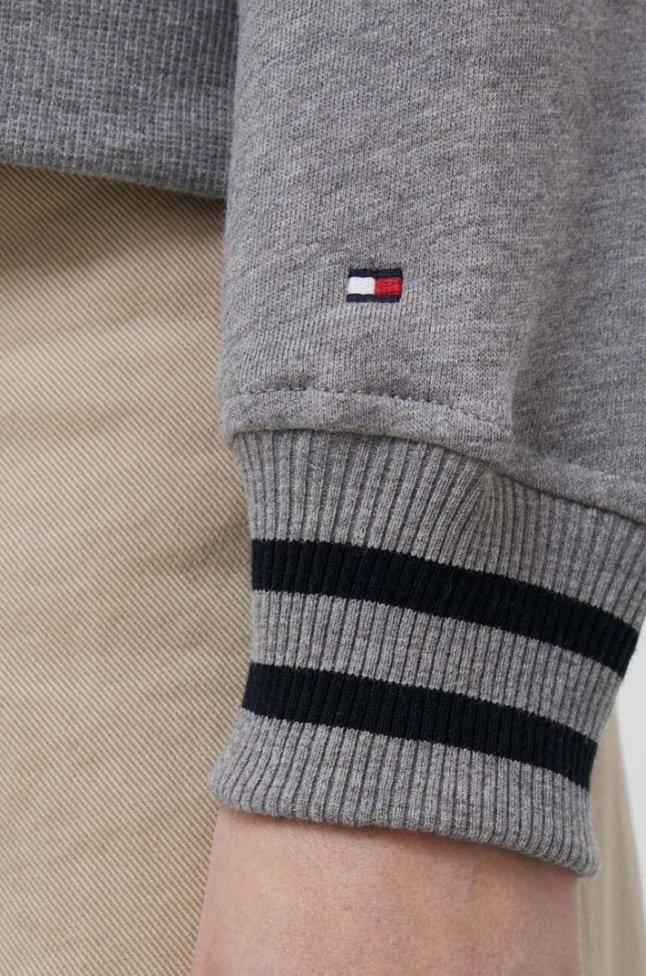 Бавовняна кофта Tommy Hilfiger жіноча колір сірий меланж (3324505)