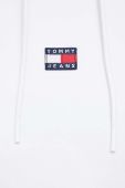 Кофта Tommy Jeans жіноча колір білий з капюшоном з аплікацією (3332598)