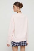 Бавовняна кофта Tommy Jeans жіноча колір рожевий однотонна (3319514)