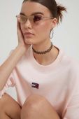 Бавовняна кофта Tommy Jeans жіноча колір рожевий однотонна (3319514)