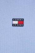 Бавовняна кофта Tommy Jeans жіноча  однотонна колір блакитний (3319478)