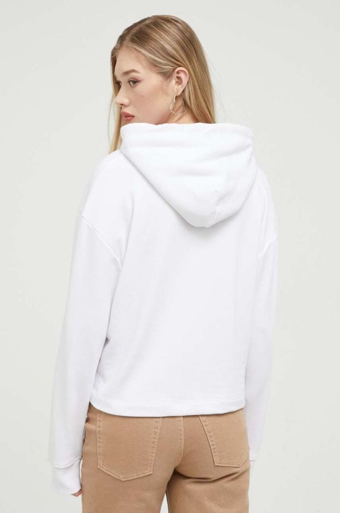 Кофта Tommy Jeans жіноча колір білий з капюшоном з принтом (3329771) фото 3