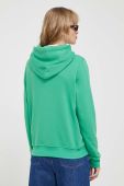 Кофта Tommy Jeans жіноча колір зелений з капюшоном однотонна (3324526)