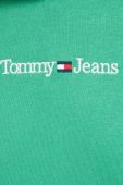 Кофта Tommy Jeans жіноча колір зелений з капюшоном однотонна (3324526)