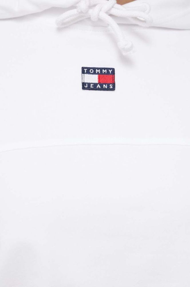 Кофта Tommy Jeans жіноча колір білий з капюшоном однотонна (3365662) фото 5