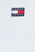 Кофта Tommy Jeans жіноча з капюшоном однотонна колір блакитний (3365653)