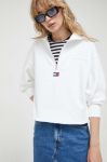 Бавовняна кофта Tommy Jeans жіноча колір білий однотонна (3365673) Бавовняна кофта Tommy Jeans жіноча колір білий однотонна (3365673)