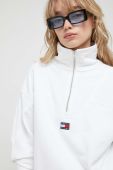 Бавовняна кофта Tommy Jeans жіноча колір білий однотонна (3365673)