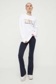 Бавовняна кофта Tommy Jeans жіноча колір білий з аплікацією (3365694)