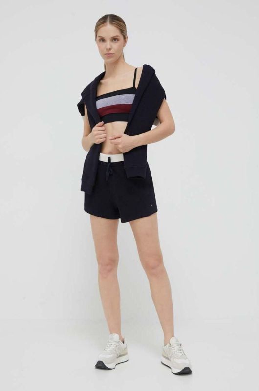 Кофта Tommy Hilfiger жіноча колір синій з капюшоном візерунок (3302666) фото 2